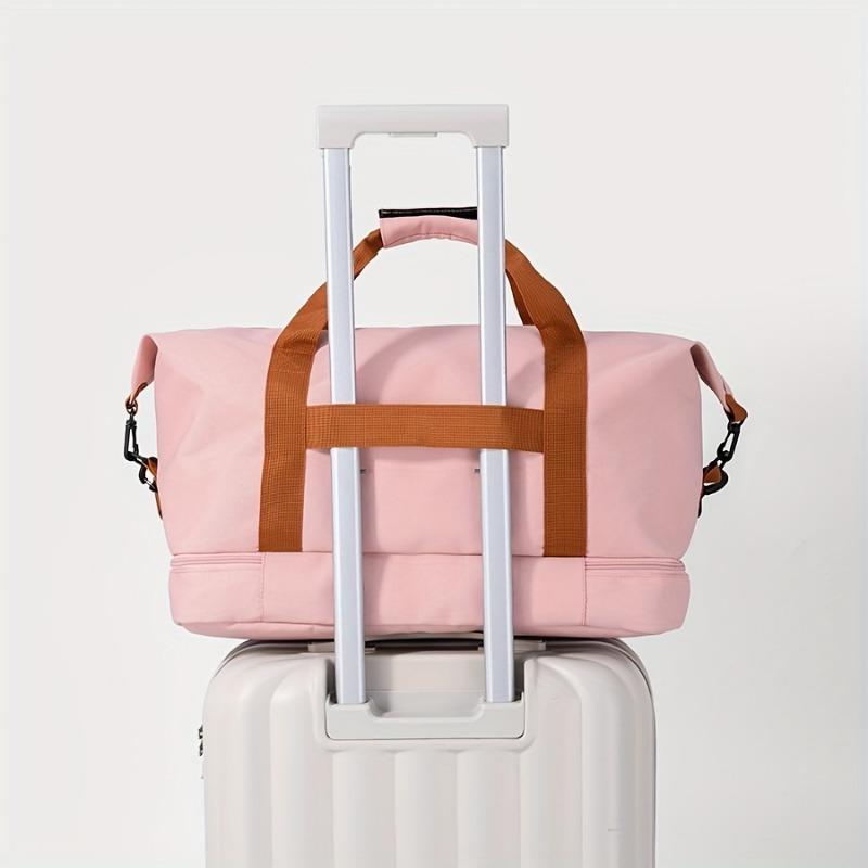 Large Capacity Versatile Travel Bag with Shoe Compartment - Durable Oxford Fabric, Portable Sports Gym Storage Bag, Weekender Overnight Bag