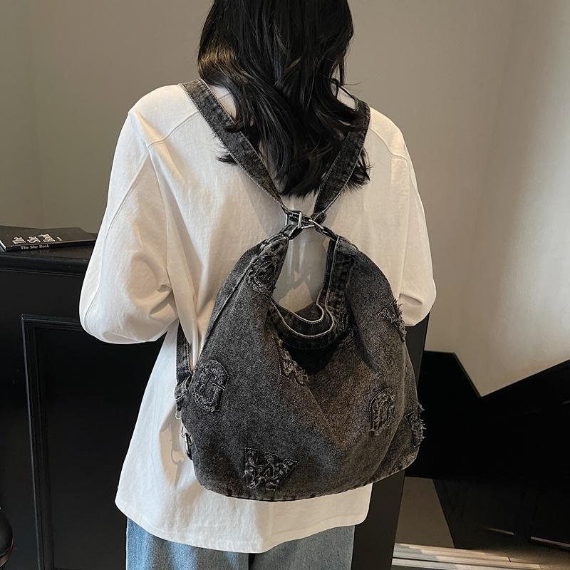 Denim Bag Women's Backpack Multifunctional Crossbody Bag