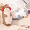 Cartoon 40/70cm Seal Sloth Stuffed Animal Soft Dolls Wear Headphones Pillows Toys Baby Comfort Doll Girls Boys Birthday Gifts