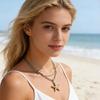 Beautiful Handcrafted Starfish Necklace Tarnish Resistant Stainless Steel Clavicle Chain For Everyday Wear
