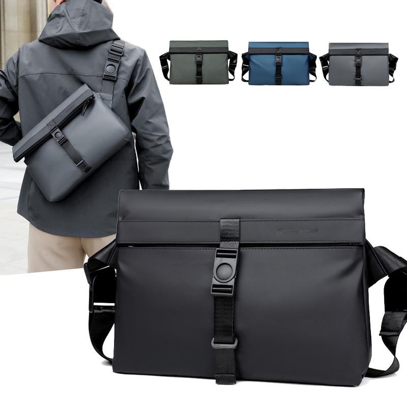 Mens Minimalist Business Messenger Bag With Waterresistant Polyester For Daily Office Use