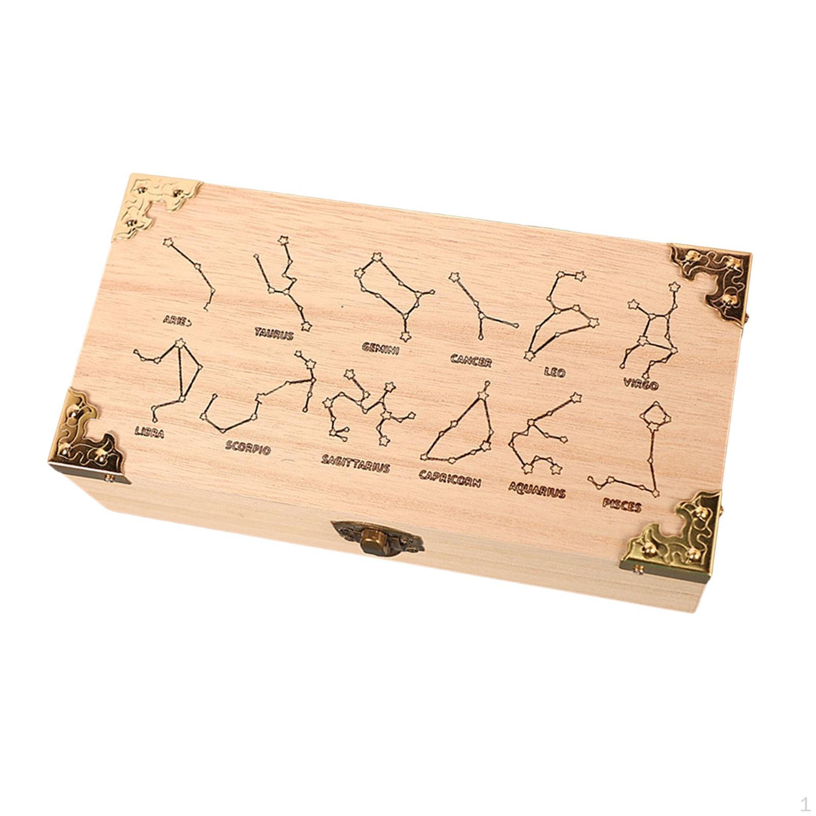 

Деревянная коробка для хранения карточек, декоративный сундук для подарков с крышкой, домашний декор, деревянное сокровище Style C