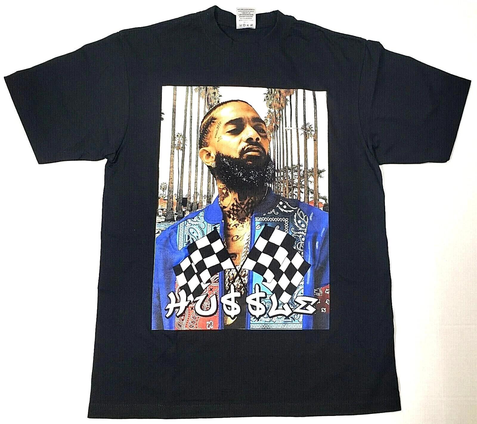 NIPSEY HUSSLE T-shirt LA Crenshaw Slauson Rap Hip Hop HU$$LE Tee Men s New S