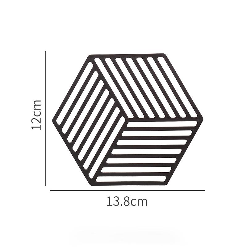 Silicone Tableware Insulation Mat Coaster Hexagon Silicone Mats Pad Heat-insulated Bowl Placemat Home Table Decor Kitchen Tools