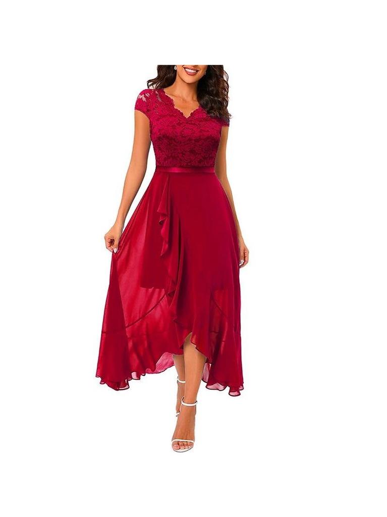 New Arrival Little Black Dress Long Party Dress Bridesmaid Dress Lace Dress for Women
