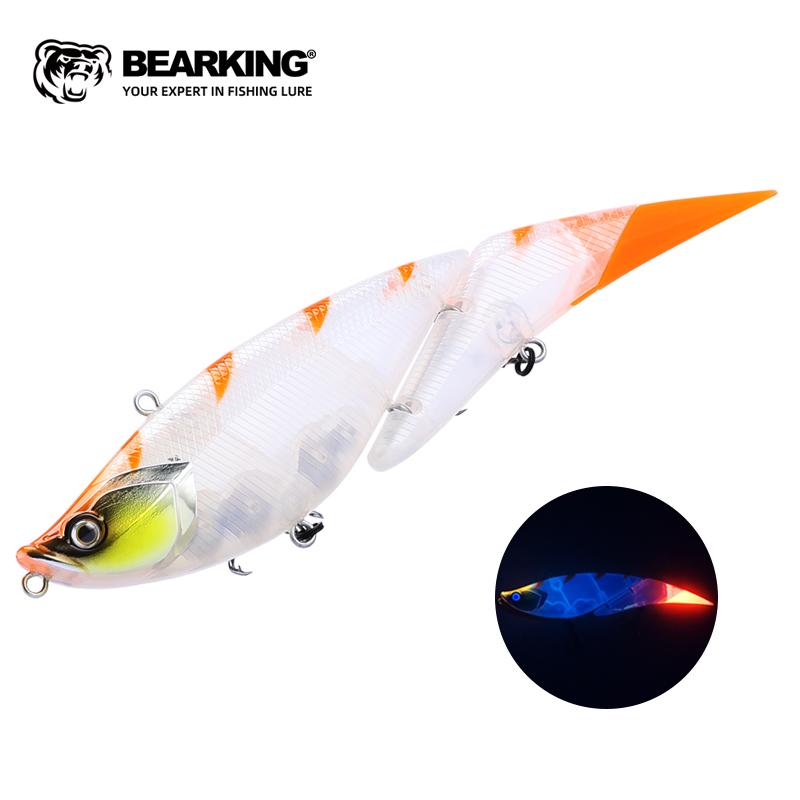 BEARKING Top Fishing Lure 190mm 56g 2oz Jointed minnow Wobblers ABS Body with Soft Tail SwimBaits soft lure for pike and bass