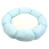 STYRIA Pet Cute Pile Pet Soft and Cooling Chin Rest Cushion for Small Dogs Dog/Cat Bed, Flower-Shaped Bed, Washable, Spring/Summer, Round, (Blue)