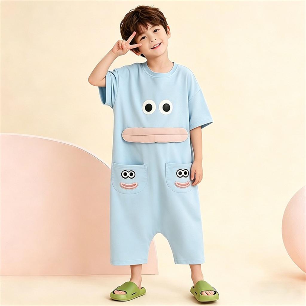 Kids Funny Footie Pajamas for Boys and Girls Novelty Sleepwear Loungewear