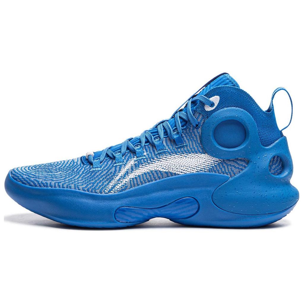Li Ning Yushuai Ultra Slip Resistant Abrasion Resistant Support Mid Top Basketball Shoes Men's Blue ABAU003-13