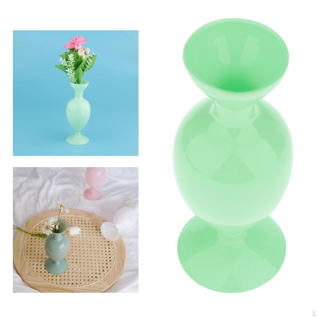 8 Inch Clear Glass Decorative Vases, Flower Living Room Shop Cabinet Plant