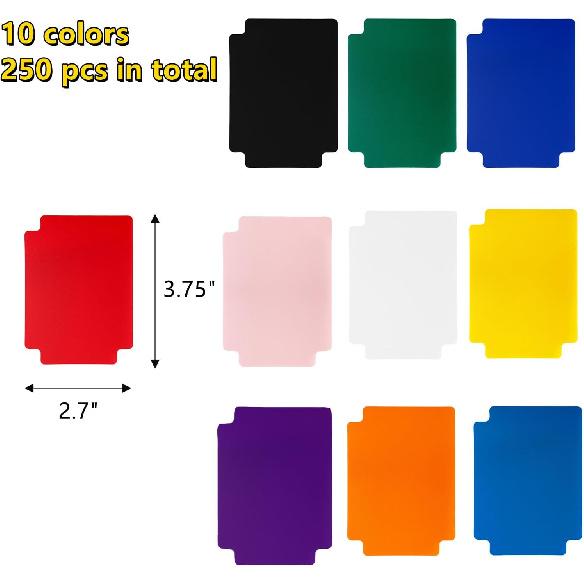 Frcctre 250 Pieces Trading Card Dividers, 2.7 X 3.75 Inch Plastic Card Page Dividers Playing Card Separators Card Deck Box Dividers for Office Games
