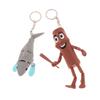 Shark Figurine Tungtungsahur Figure Keychain Desktop Decoration Articulated Tralalero Tralala Figure Ornament Funny Doll