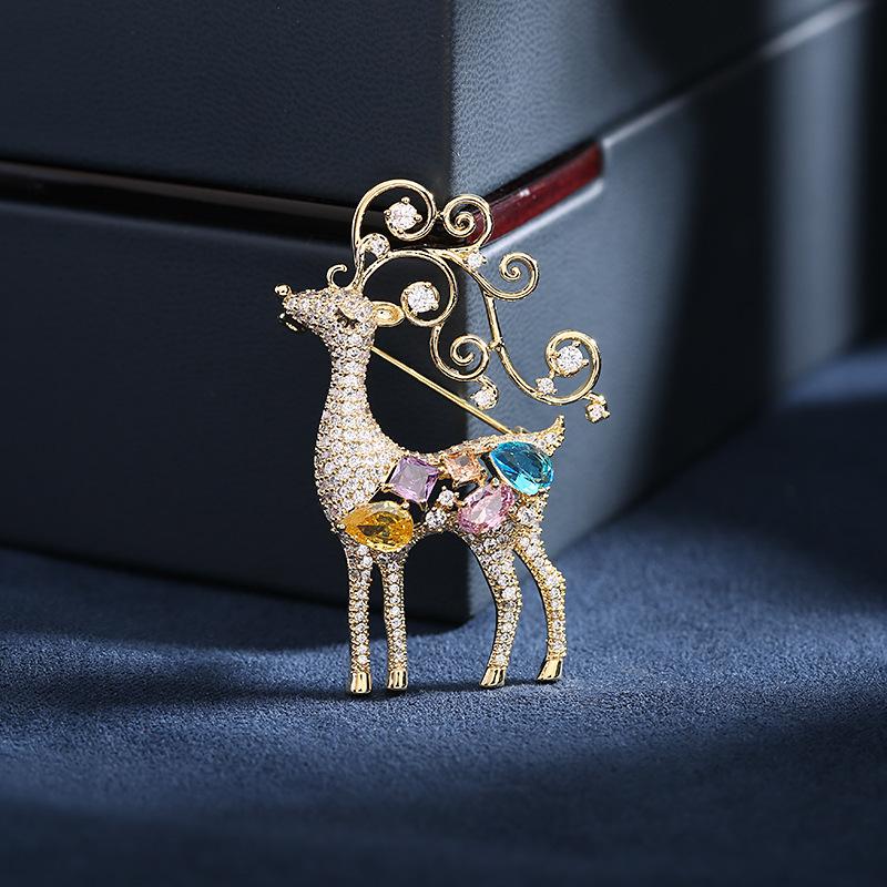 Fashionable and Cute Deer Brooch, A Unique Female Niche, Always By Your Side Christmas Reindeer Brooch