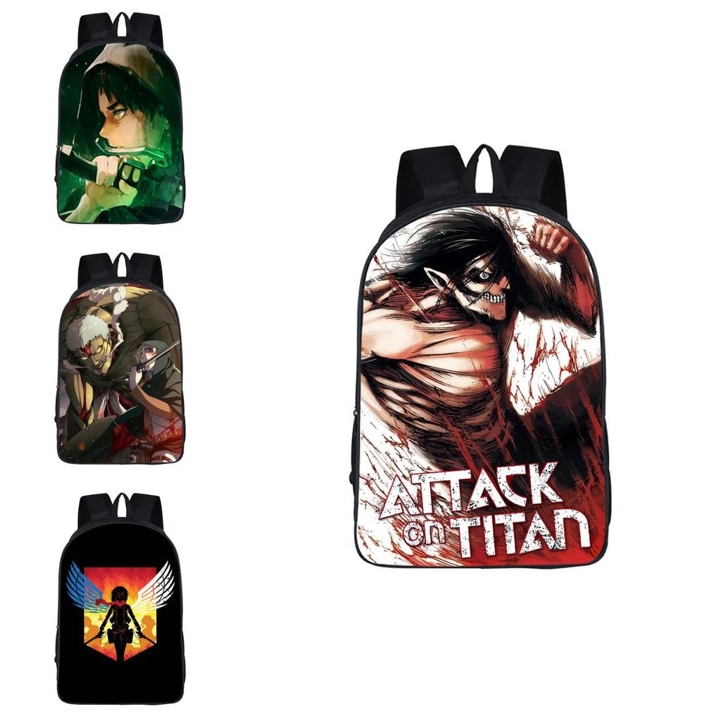 Stylish Anime Attack On Titan Zipper Backpack With Large Capacity For Students And Fans