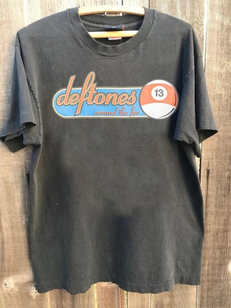 Retro Around the Fur Tour Deftones Short Sleeve Charcoal Tshirt Reprint S-5XL Unisex T-Shirt XL