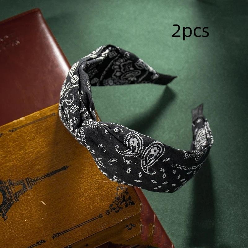 

2 шт. Повязки на голову для женщин Модная повязка на голову с узлом сверху и бантом Милая повязка-тюрбан с кроличьими ушками Аксессуары для волос для девочек