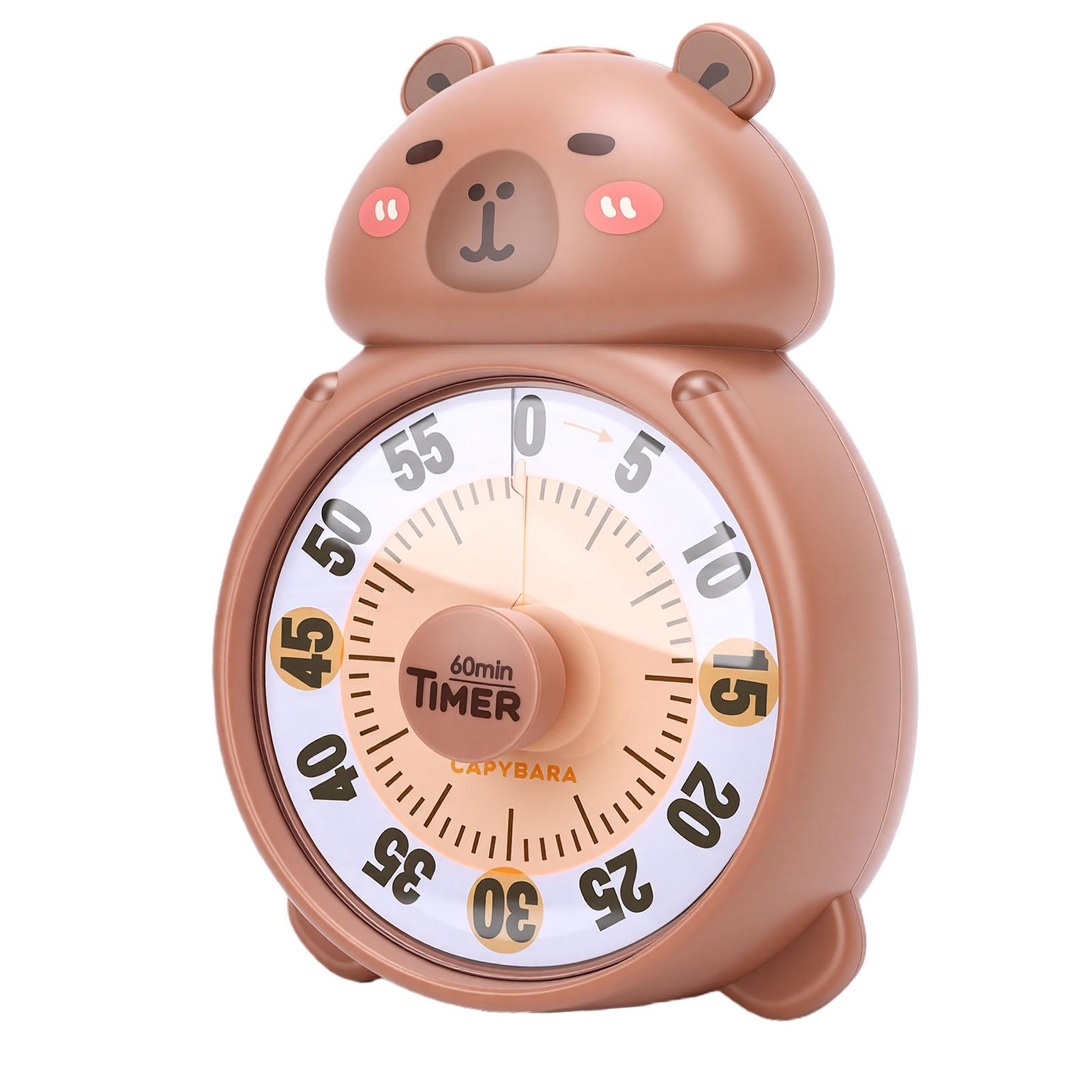 Capybara Timer Battery Operated Large Display Cute Visual Countdown Timer for Kids Students