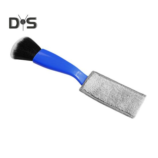 

Щетка для чистки автомобиля 2 в 1 с мягкой щетиной, портативная, эффективная, антидеформирующая, дуговая ручка, удобная ручка, щетка для чистки автомобиля синий