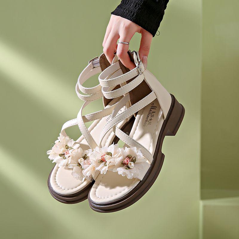 Platform Zip Flowers Summer Woman Shoes 2026 Comfortable High Quality Daily The Best Korea Sandal Vip Trend Sandals for Women