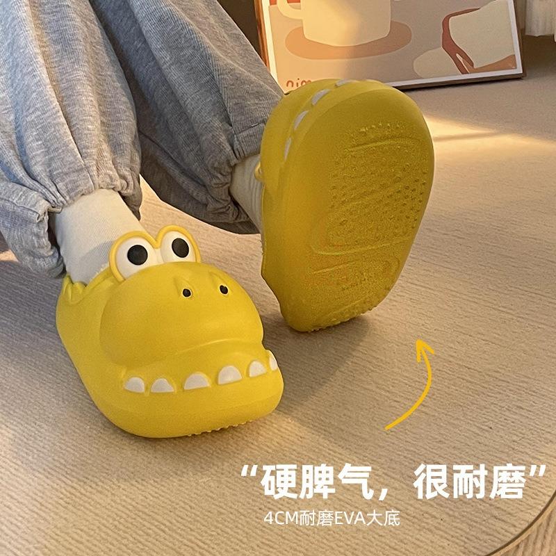New Baotou dinosaur cotton slippers women's winter warm and waterproof home outdoor wear winter cotton mop