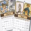 Medieval Dick Pics Calendar 2025 Prank Středověký Dick Nástěnný kalendář Legrační penis Rude kalendář s ilustracemi pro milovníky historie přátelé