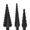 3pcs Precision Step Drill Bit Set Hex Shank Bearing Steel Step Drill Bit  Home Improvement