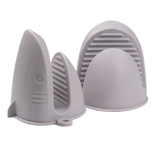 Ketunedi Silicone Oven Mitts, Silicone Potholders | Heat-Resistant Shark-Shaped Silicone Kitchen Mitts (2 Pieces) | Non-Slip BBQ Grill Mitts, Cooking,