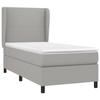 3127765 vidaXL Lit à sommier tapissier et matelas Gris clair 90x190 cm Tissu