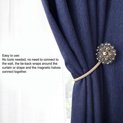 Magnetic Curtain Tiebacks Tie Backs Buckle Clips Holdbacks Home