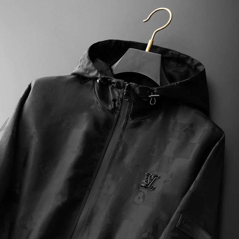 2025 Trendige Europäische Herren Jacquard Kapuzenjacke - Dunkles Muster Freizeitmantel