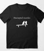 Attempted Murder Funny Word Pun White Graphic Essential Unisex Tee