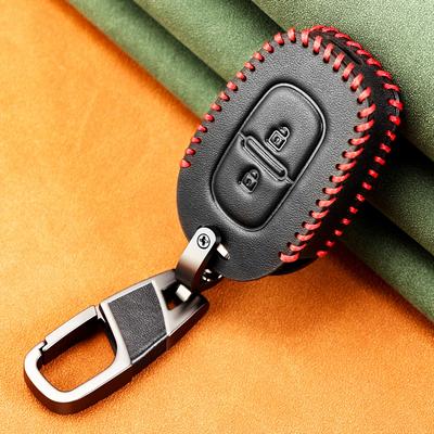 Housse de protection en cuir pour clé télécommande de voiture à 2 boutons pour Renault Kwid Traffic Symbol Dacia Sandero Logan Duster 2016 2017 2018 Shell