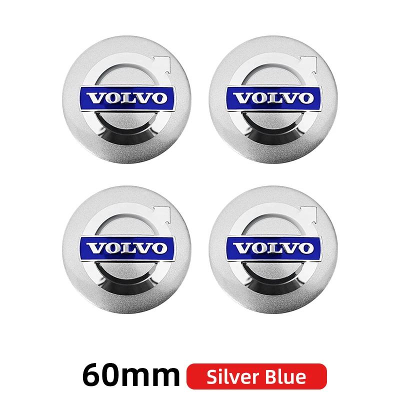 4 stuks 56mm 60mm 65mm Auto Wielnaafdopjes Badge Sticker Stickers Voor Volvo XC90 XC60 C30 T6 S60 C70 XC40 V40 XC70 V70 V60