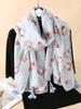 Nytt tynt bomullsskjerf for kvinner med blomstertrykk Hijab myke sjal og omslag Bohemia Kvinnelige Foulard pashmina Bandana hodeskjerf