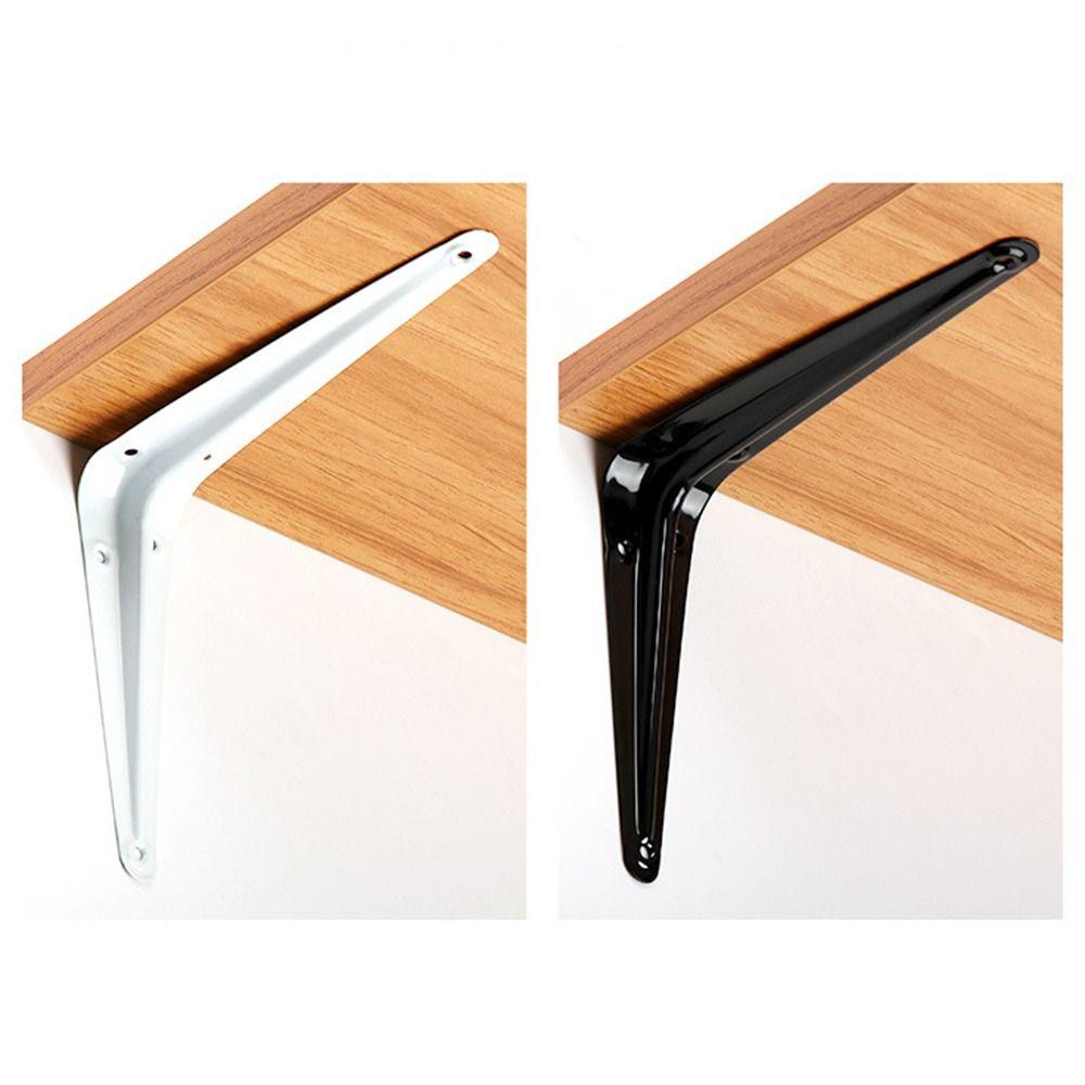 1Pcs New 4-14inch Triangular Bracket Support Wall Mount Hanging L-shaped Mounting Bracket Black White Fixed Shelf Corner Brace