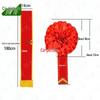 Red Silk Flower and Satin Sash Set