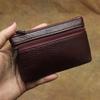 Genuine Leather Retro Coin Purse Card Holder Zipper Small Wallet Women Moneybags Mens Coins Pouch