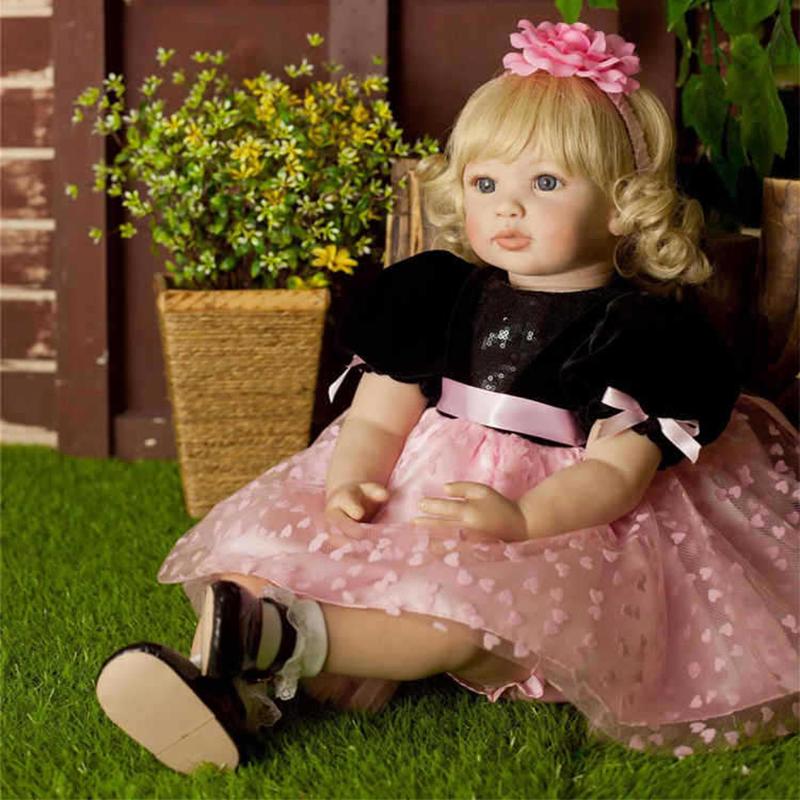 

Большой Малыш 24 Кукла Мягкое Тело Реборн Куклы Ручной Работы Ребенок Реалистичная Девочка