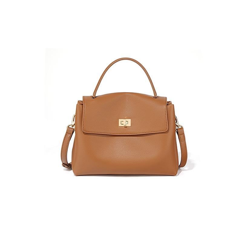 New large-capacity soft cowhide gold buckle commuter women's handbag trendy and high-end versatile shoulder bag crossbody women's bag