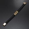 Men PU Leather Bracelet Magnet Buckle Bangle Birthday Gift