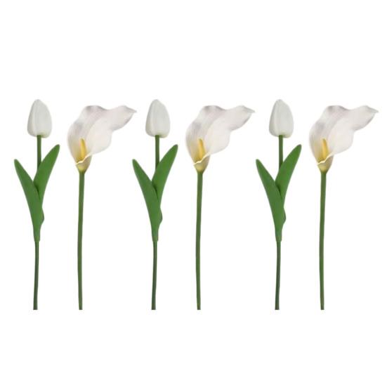 Calla Lily Artificial Flower Bouquet Mixed Calla Lily Baby's Breath Tulip