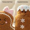Gingerbread Man Christmas Plush Pillow - Cute Cartoon Sofa Cushion and Festive Decoration Gift
