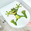 Toilet Lid Stickers, Cartoon Frog Design,Waterproof Bathroom Wall Decal, Removable Wall Stickers for Toilet Tank And Ceramic Tile