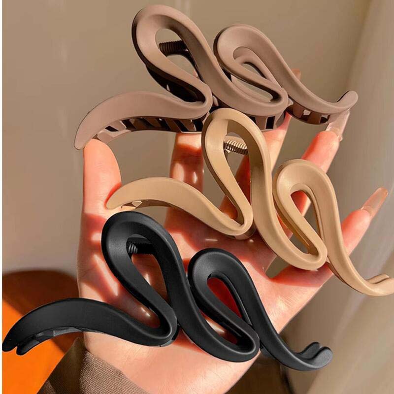 Koreanische Acryl Matte Welle Haarspange Für Damen Mädchen Mode Große Schleife Hai Pferdeschwanzclip Kopfschmuck Haarschmuck