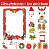 Christmas Themed Photo Booth Props Festives Party Decorations Photography Props Stylish Holiday Celebration Essential