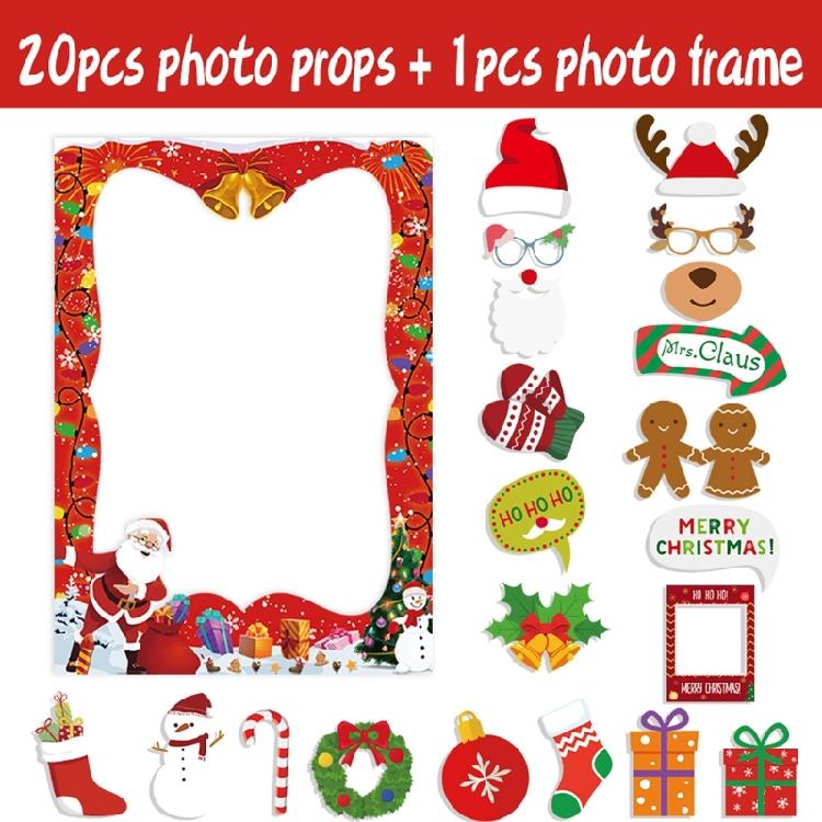 Christmas Themed Photo Booth Props Festives Party Decorations Photography Props Stylish Holiday Celebration Essential