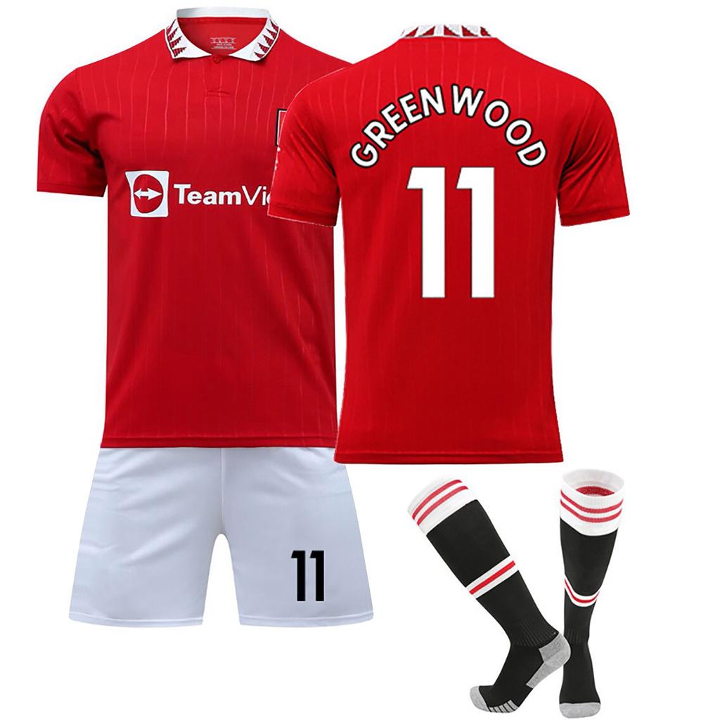 22/23 Manchester-United Home Football Jerseys Shorts Socks Set New  Shorts Socks Adult Sizes Outfits