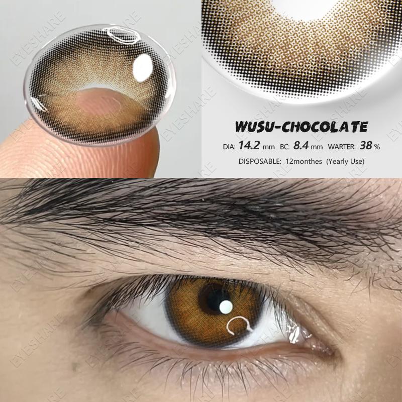 Eyeshare 1 Pair of Brand New Fashion Colored Contact Lenses Blue Glasses Lenses Green Beauty Lenses Brown Glasses Lenses Color Makeup Purple Lenses