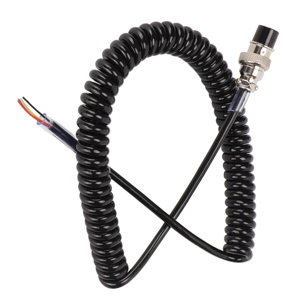 Radio Microphone Cable Replacement Female Hand Mic Cord with Prewired 4 Pin Connector for CB HAM Radio