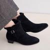 HIMIKO/Himiko/Buckle 2-Way Fur Boots/641415 Black 235